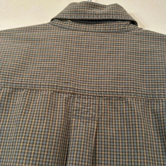 Timberland Blue & Tan Cotton Button Down Shirt size M - Picture 7 of 10